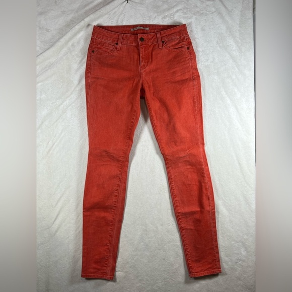 Vince Size 28 Made in USA Cotton Stretch Red Denim Pants - Picture 1 of 10